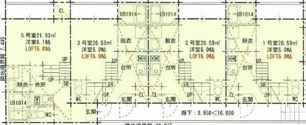 セレーノオオゾネの物件間取画像